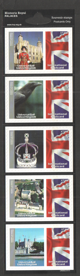 (image for) UK0032 Historic Royal Palaces Universal Mail Stamps Dated: 07/11
